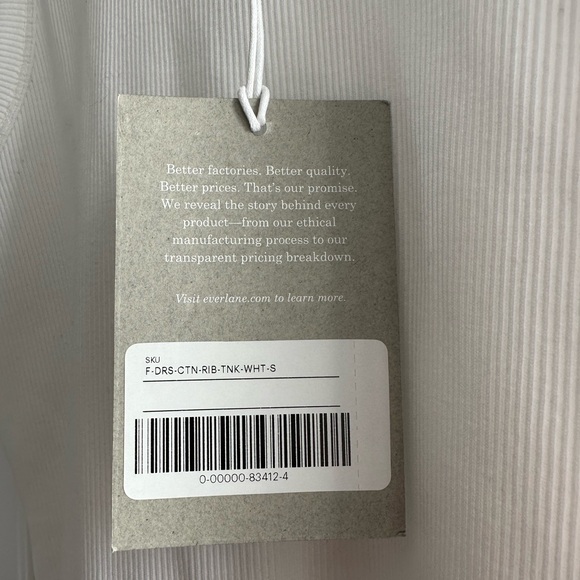 NW0T 🤍 Everlane The Ribbed Tank Dress in Size Small. Organic Cotton. - Picture 8 of 12